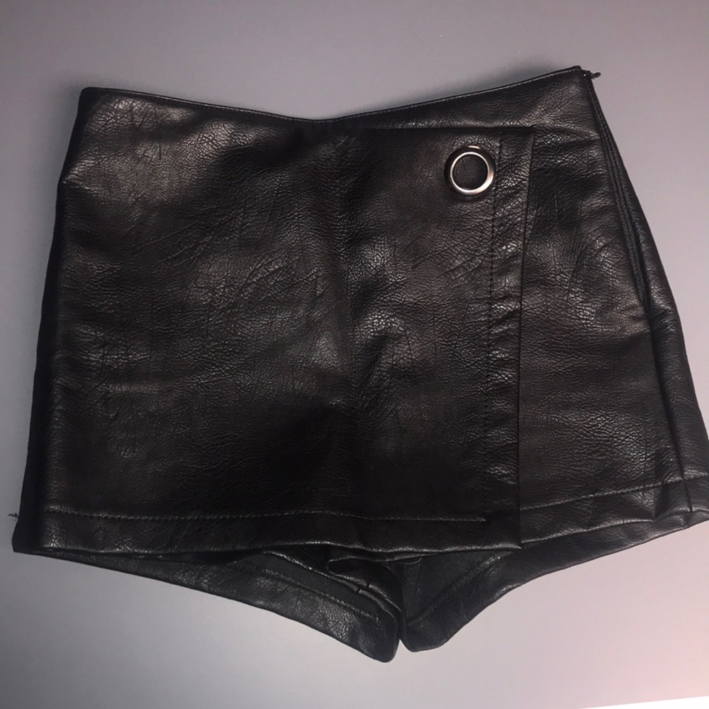 Black “pleather” skort!